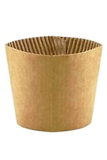 Afra Tedarik 12 Oz Siyah Kapaklı Tutamaçlı Karton Bardak Latte Kahve Kağıt Bardak Sleeve 300 ml - 100'lü (Siyah Kapaklı Tutamaçlı)