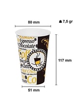 Afra Tedarik 12 Oz Siyah Kapaklı Tutamaçlı Karton Bardak Latte Kahve Kağıt Bardak Sleeve 300 ml - 100'lü (Siyah Kapaklı Tutamaçlı)