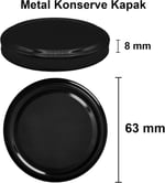 Afracam 10-1000 ml Farklı Boyutlarda Kavanoz (10-1000 Arası) cc Konserve Metal Kapaklı Cam Kavanoz 6 Adet (Şeffaf, 210 cc) - Seçenekler: 29 cc, 40 cc, 67cc, 105 cc (Kısa), 105 cc (Uzun), 190cc...