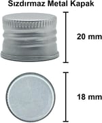 Afracam 100 ml Şeffaf Piramit Sosluk 100 cc Kapaklı Kavisli Cam Şişe 6 Adet (Gümüş (Metal))