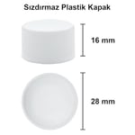 Afracam 250 ml Şeffaf İnce Belli Kapaklı Cam Şişe 250 cc Meşrubat Şişesi 6 Adet (Beyaz Kapak)