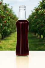 Afracam 250 ml Şeffaf İnce Belli Kapaklı Cam Şişe 250 cc Meşrubat Şişesi 6 Adet (Beyaz Kapak)