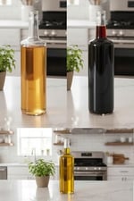 Afracam Dorika Şeffaf Yuvarlak Model 1000 ml Sızdırmaz Kapaklı ve Kapüşonlu Cam Şişe 6 Adet