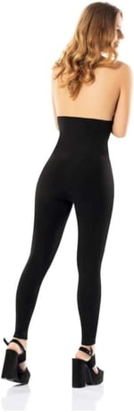 Agraflı Yüksek Bel Korse Tayt 5520 Siyah XXL/XXXL