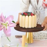Ahşap 28 Cm Altın Konik Ayaklı Sunumluk