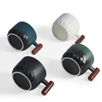 Ahşap Saplı 2.5oz Seramik Espresso Bardakları, Küçük Kahve Fincanları Çift Atış Espresso Bardakları 4'lü Set