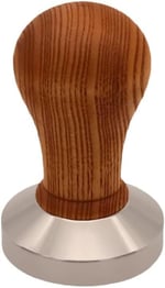 Ahşap Saplı Tamper 304 Paslanmaz Çelik Tabanlı 58mm Stabil (51 mm)