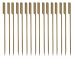 Ahşap Yassı Tutamaklı Saplı Çöp Şiş - Boy : 12 Cm. - 100 Adetlik 1 Paket