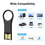 Aiibe 64 GB Flash Sürücü 3'lü Paket 64 GB USB Flash Sürücü Parmak Sürücü 64 GB USB 2.0 Bellek Çubuğu Su Geçirmez Fermuarlı Sürücü Anahtarlıklı Metal USB Sürücü, Siyah