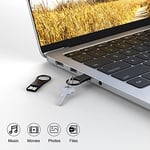 Aiibe 64 GB Flash Sürücü 3'lü Paket 64 GB USB Flash Sürücü Parmak Sürücü 64 GB USB 2.0 Bellek Çubuğu Su Geçirmez Fermuarlı Sürücü Anahtarlıklı Metal USB Sürücü, Siyah