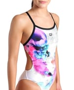 Airbrush Swimsuit Challenge Back Kadın Siyah Yüzücü Mayosu 007912510