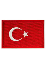 Airforcemarket Nakışlı Arma Siyah Amerikan Fermuarlı (cırt) Askeri Görev Peçleri, Yamaları, Bayrak (Türk Bayrağı)