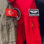 Airforcemarket Nakışlı Arma Siyah Amerikan Fermuarlı (cırt) Askeri Görev Peçleri, Yamaları, Bayrak (Türk Bayrağı)