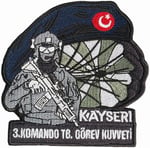 Airforcemarket Nakışlı Arma Siyah Amerikan Fermuarlı (cırt) Askeri Görev Peçleri, Yamaları, Bayrak (193 Filo Vecihi Hürkuş Peçi Sarı)