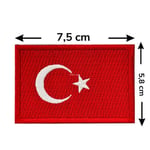 Airforcemarket Nakışlı Arma Siyah Amerikan Fermuarlı (cırt) Askeri Görev Peçleri, Yamaları, Bayrak (Türk Bayrağı)