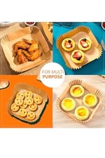 Airfryer Pişirme Kağıdı, Fritöz Yağlı Kağıdı, Yanmaz Kağıt 50 Adet (KARE)