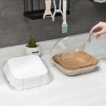 Airfryer Pişirme Kağıdı,Xl-Xxl Büyük Boy, Kare, 50 Adet Hava Fritöz Parşömen Fırın Kağıdı Tek Kullanımlık Kağıt Fırın Fritöz Pişirme Kızartma Tavası Için Uygun 20CM