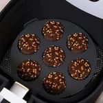 Airfryer Silikon Kek Pişirme Kalıbı 7 Bölmeli, Silikon Cupcake Kek Pişirme Kabı Air Fryer Muffin Fırın Kalıbı (2 ADET SİYAH - 23 CM)