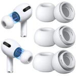 AirPods Pro & AirPods Pro 2. Nesil için 3 Çift Yedek Kulak Uçları, Gürültü Azaltma Delikli Silikon Kulak Ucu Ağrısı Yok, Kaymaz Yumuşak Kulak Uçları Airpods Pro/Pro 2 ile Uyumlu (Boyutlar