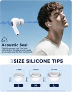 AirPods Pro & AirPods Pro 2. Nesil için 3 Çift Yedek Kulak Uçları, Gürültü Azaltma Delikli Silikon Kulak Ucu Ağrısı Yok, Kaymaz Yumuşak Kulak Uçları Airpods Pro/Pro 2 ile Uyumlu (Boyutlar