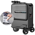 Airwheel 20 inç Akıllı Sürülebilir Bavul Elektrikli Bagaj Scooter Bagaj Taşıma, Siyah, 385X250X575mm, Bavul