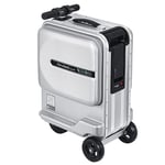 Airwheel SE3miniT 20 İnç Elektrikli Bavullarda Sürme Bagaj Scooterları Akıllı Bagajda Taşımak, Gümüş, 15.16 x 9.84 x 22.64 inches, Bavul