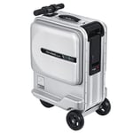 Airwheel SE3miniT 20 İnç Elektrikli Bavullarda Sürme Bagaj Scooterları Akıllı Bagajda Taşımak, Gümüş, 15.16 x 9.84 x 22.64 inches, Bavul