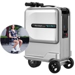 Airwheel SE3miniT 20 İnç Elektrikli Bavullarda Sürme Bagaj Scooterları Akıllı Bagajda Taşımak, Gümüş, 15.16 x 9.84 x 22.64 inches, Bavul