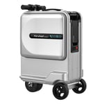 Airwheel SE3miniT 20 İnç Elektrikli Bavullarda Sürme Bagaj Scooterları Akıllı Bagajda Taşımak, Gümüş, 15.16 x 9.84 x 22.64 inches, Bavul