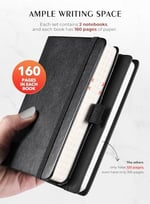 AISBUGUR Cep Defteri, Küçük Defter, 2'li Paket Toplam 320 Sayfa, 9,4 cm x 14,5 cm Cep Defteri (4 Paket, 4Siyah)