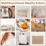 AK TRADING CO. Muslin Kumaş/Kumaş Ağartılmamış - D Kumaş - Doğal 9,5 Metre Orta Ağırlık -%100 Pamuk (160 cm Genişliğinde), Doğal Ağartılmamış