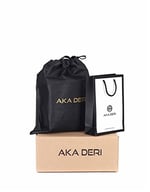 Aka Deri Siyah El Çantası 309 12