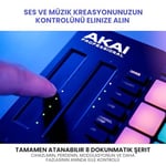 Akai Professional APC64 Ableton MIDI Kontrol Cihazı, 8 Dokunmatik Şerit, Adım Sıralayıcı, 64 RGB Hıza Duyarlı Pedler, CV Kapıları, MIDI Giriş ve Çıkış, USB-C - Seçenekler: APC64, APC MINI 2