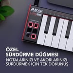 Akai Professional LPK25 - USB MIDI Klavye Controller Mac ve PC için Arpejatör ve Müzik Prodüksiyonu Yazılımı ve 25 Duyarlı Synth Tuşu