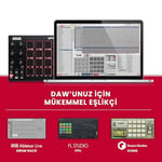 Akai Professional MPD218 - USB MIDI Pad Controller ve Bateri Makinesi, MPC Pedleri, Atanabilir Düğmeler, Nota Tekrarı ve Maksimum Ses Şiddeti Düğmeleri, Prodüksiyon Yazıl - Seçenekler: MPD218, LPD8MK2