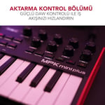 Akai Professional MPK Mini Plus USB MIDI Klavye Controller, 37 Mini Tuş, 8 MPC Pedi, Sıralayıcı, MIDI/CV/Gate G/Ç, Müzik Prodüksiyon Yazılımı Dahil