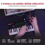 Akai Professional MPK Mini Plus USB MIDI Klavye Controller, 37 Mini Tuş, 8 MPC Pedi, Sıralayıcı, MIDI/CV/Gate G/Ç, Müzik Prodüksiyon Yazılımı Dahil
