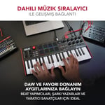 Akai Professional MPK Mini Plus USB MIDI Klavye Controller, 37 Mini Tuş, 8 MPC Pedi, Sıralayıcı, MIDI/CV/Gate G/Ç, Müzik Prodüksiyon Yazılımı Dahil