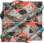 Aker Desenli Eşarp, 90x90, 5003146314, Kırmızı, kadın