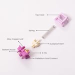 Akko V3 Creamy Purple Pro klavye anahtarı, mekanik oyun klavyesi, 5-Pin 30gf dokunmatik anahtarlar (45 adet)