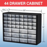 Akro-Mils 10144 D 20 16 inç – 6 – 1/2 inç donanım ve Craft dolap, siyah, 10144REDBLK