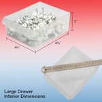 Akro-Mils 24 Çekmeceli Plastik Saklama Dolabı, 51x41x16 cm, Siyah Çerçeve Gri Kasa