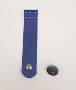 Aksesuar 11x2.3 cm Crazy Oil Saks Mavi Gerçek Deri Düz Kapağı Füme Metalli