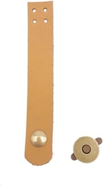 Aksesuar 11x2 cm Açık Taba Gerçek Deri Düz Kapağı Antik Metalli