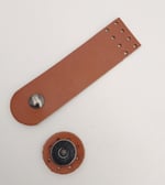 Aksesuar 11x3 cm Taba Gerçek Deri Düz Kapağı Füme Metalli