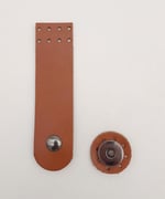 Aksesuar 11x3 cm Taba Gerçek Deri Düz Kapağı Füme Metalli