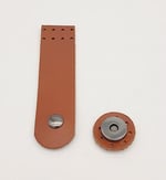 Aksesuar 11x3 cm Taba Gerçek Deri Düz Kapağı Füme Metalli