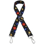 Aksesuar 120x3 cm Polyester Kolon Sapı Çiçekli Gümüş Metalli