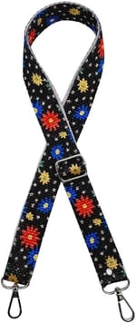 Aksesuar 120x3 cm Polyester Kolon Sapı Çiçekli Gümüş Metalli