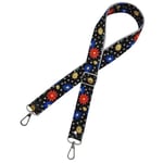 Aksesuar 120x3 cm Polyester Kolon Sapı Çiçekli Gümüş Metalli